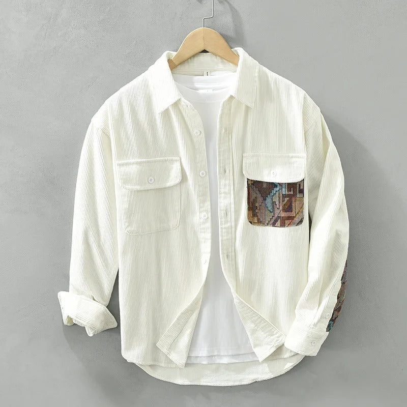 Stylish Vintage Cotton Long Sleeve Shirt