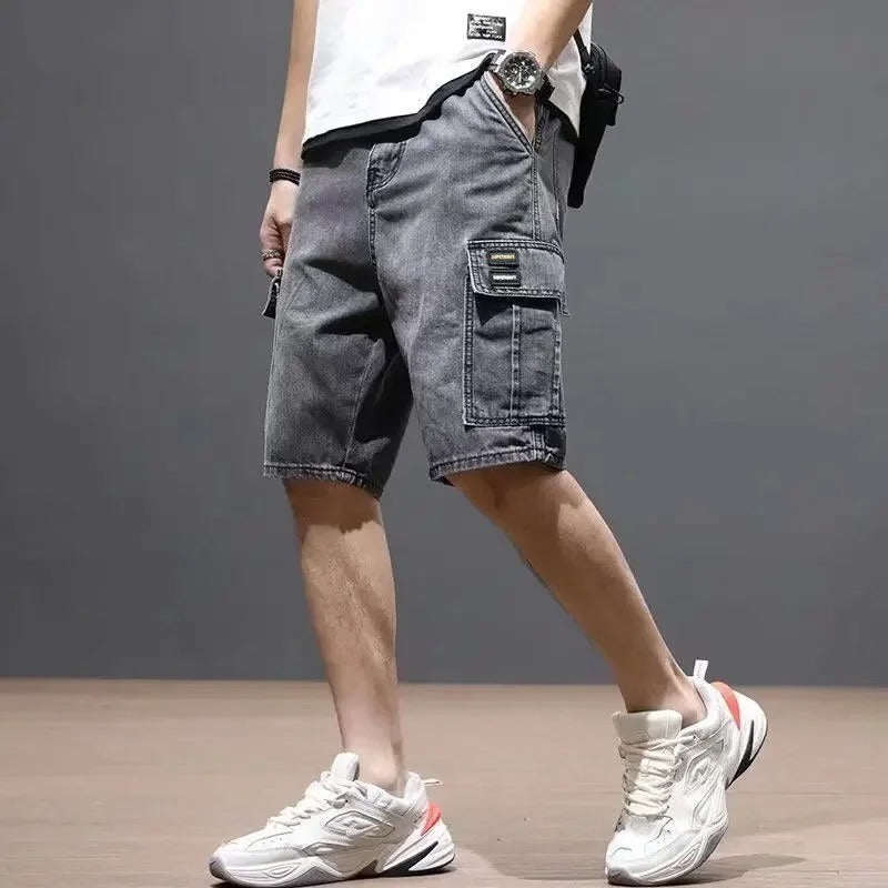 Cargo Denim Shorts