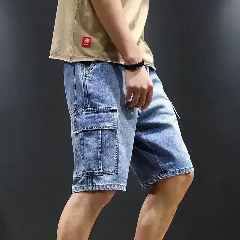 Cargo Denim Shorts