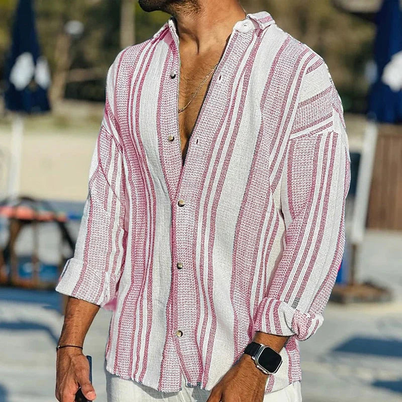 Stylish Men's Shirt in a Striped Pattern for a Casual Look