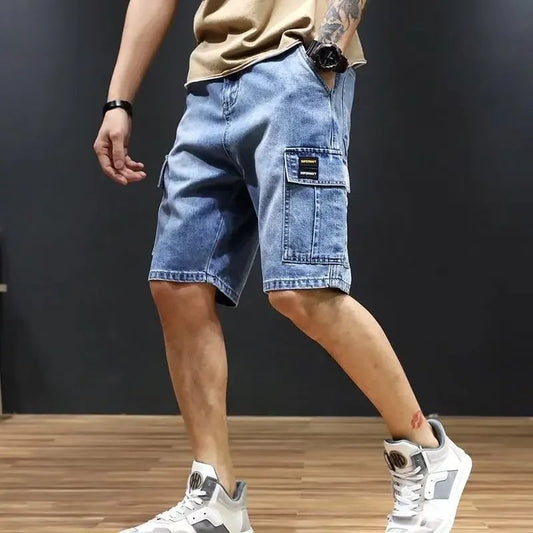 Cargo Denim Shorts